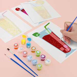 Schilderen op nummer – Set van 6 doeken | Bruisende Fruitdranken