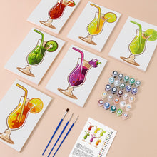 Afbeelding in Gallery-weergave laden, Schilderen op nummer – Set van 6 doeken | Fruitige Cocktails
