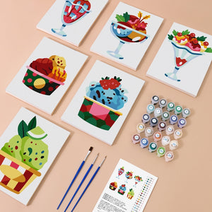Schilderen op nummer – Set van 6 doeken | IJscoupes