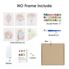 Afbeelding in Gallery-weergave laden, Schilderen op nummer – Set van 6 doeken | IJscoupes