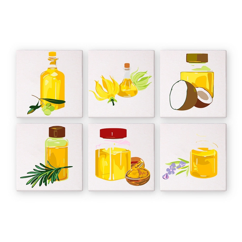 Schilderen op nummer – Set van 6 doeken | Natuurlijke Oliën