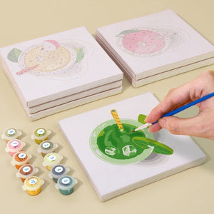 Schilderen op nummer – Set van 6 doeken | Kleurrijke Verfrissers