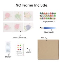 Afbeelding in Gallery-weergave laden, Schilderen op nummer – Set van 6 doeken | Kleurrijke Verfrissers