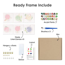 Afbeelding in Gallery-weergave laden, Schilderen op nummer – Set van 6 doeken | Kleurrijke Verfrissers