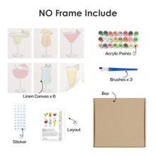 Afbeelding in Gallery-weergave laden, Schilderen op nummer – Set van 6 doeken | Klassieke Cocktails