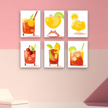 Afbeelding in Gallery-weergave laden, Schilderen op nummer – Set van 6 doeken | Tropische Cocktails