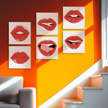 Afbeelding in Gallery-weergave laden, Schilderen op nummer – Set van 6 doeken | Rode Lippen