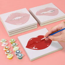 Afbeelding in Gallery-weergave laden, Schilderen op nummer – Set van 6 doeken | Rode Lippen