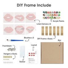 Afbeelding in Gallery-weergave laden, Schilderen op nummer – Set van 6 doeken | Rode Lippen