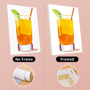 Schilderen op nummer – Set van 6 doeken | Levendige Zomercocktails