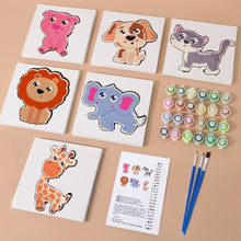 Afbeelding in Gallery-weergave laden, Schilderen op nummer – Set van 6 doeken | Schattige Dieren