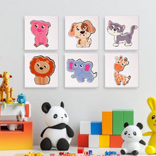 Afbeelding in Gallery-weergave laden, Schilderen op nummer – Set van 6 doeken | Schattige Dieren