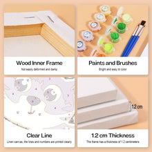 Afbeelding in Gallery-weergave laden, Schilderen op nummer – Set van 6 doeken | Schattige Dieren