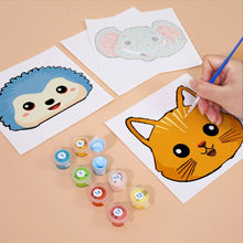 Afbeelding in Gallery-weergave laden, Schilderen op nummer – Set van 6 doeken | Schattige Dierengezichten 2