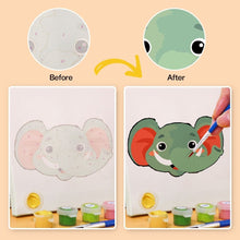 Afbeelding in Gallery-weergave laden, Schilderen op nummer – Set van 6 doeken | Schattige Dierengezichten 2