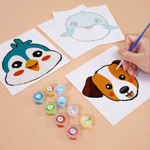 Afbeelding in Gallery-weergave laden, Schilderen op nummer – Set van 6 doeken | Schattige Dierengezichten 3