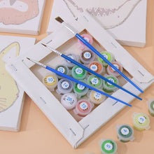 Afbeelding in Gallery-weergave laden, Schilderen op nummer – Set van 6 doeken | Schattige Dierengezichten 3