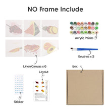 Afbeelding in Gallery-weergave laden, Schilderen op nummer – Set van 6 doeken | Fruit en Groenten