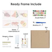 Afbeelding in Gallery-weergave laden, Schilderen op nummer – Set van 6 doeken | Fruit en Groenten