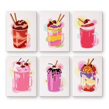 Afbeelding in Gallery-weergave laden, Schilderen op nummer – Set van 6 doeken | Milkshakes