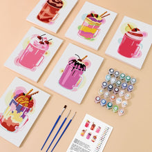 Afbeelding in Gallery-weergave laden, Schilderen op nummer – Set van 6 doeken | Milkshakes