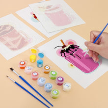 Afbeelding in Gallery-weergave laden, Schilderen op nummer – Set van 6 doeken | Milkshakes