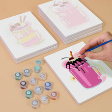 Afbeelding in Gallery-weergave laden, Schilderen op nummer – Set van 6 doeken | Milkshakes