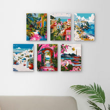 Afbeelding in Gallery-weergave laden, Schilderen op nummer – Set van 6 doeken | Mediterrane Taferelen