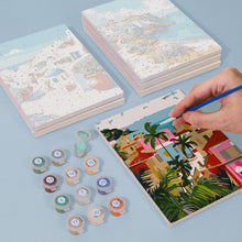 Afbeelding in Gallery-weergave laden, Schilderen op nummer – Set van 6 doeken | Mediterrane Taferelen