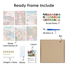 Afbeelding in Gallery-weergave laden, Schilderen op nummer – Set van 6 doeken | Mediterrane Taferelen