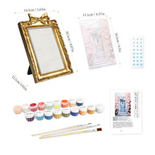 Afbeelding in Gallery-weergave laden, Mini Schilderen op Nummer met lijst - Bloesems bij de Blauwe Deur