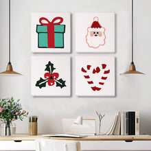 Afbeelding in Gallery-weergave laden, Mini Schilderen op Nummer 20x20cm (4 stuks) - Klassieke Kersticonen 2