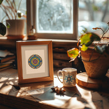Afbeelding in Gallery-weergave laden, Mini Diamond Painting 15x20cm (4 stuks) - Kristallen Mandala&#39;s in Blauw