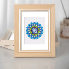 Afbeelding in Gallery-weergave laden, Mini Diamond Painting 15x20cm (4 stuks) - Kristallen Mandala&#39;s in Blauw