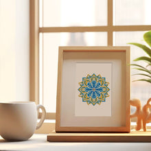 Afbeelding in Gallery-weergave laden, Mini Diamond Painting 15x20cm (4 stuks) - Kristallen Mandala&#39;s in Blauw