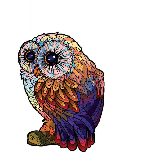 Houten Puzzel - Rustende Uil