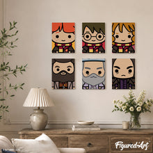 Afbeelding in Gallery-weergave laden, Mini Schilderen op Nummer 15x20cm (6 stuks) - Chibi-gezichten van Harry Potter