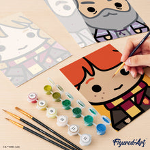 Afbeelding in Gallery-weergave laden, Mini Schilderen op Nummer 15x20cm (6 stuks) - Chibi-gezichten van Harry Potter
