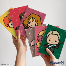 Afbeelding in Gallery-weergave laden, Mini Schilderen op Nummer 15x20cm (6 stuks) - Chibi-collectie van Harry Potter