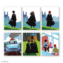 Afbeelding in Gallery-weergave laden, Mini Schilderen op Nummer 15x20cm (6 stuks) - Harry Potter onderweg naar Zweinstein