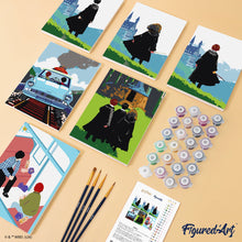 Afbeelding in Gallery-weergave laden, Mini Schilderen op Nummer 15x20cm (6 stuks) - Harry Potter onderweg naar Zweinstein