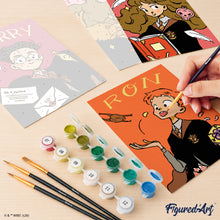 Afbeelding in Gallery-weergave laden, Mini Schilderen op Nummer 15x20cm (6 stuks) - Harry Potter - Magieacademie