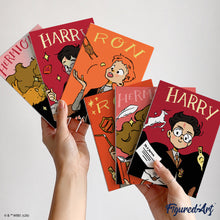 Afbeelding in Gallery-weergave laden, Mini Schilderen op Nummer 15x20cm (6 stuks) - Harry Potter - Magieacademie