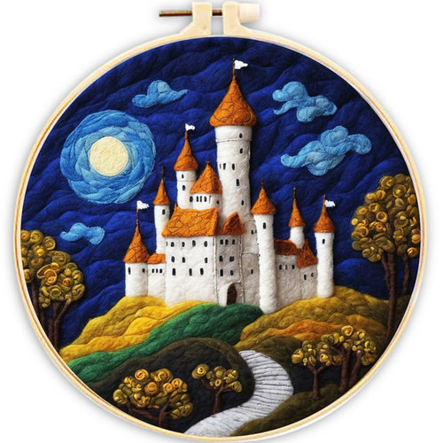 Naaldvilt pakket Kasteel bij Nacht