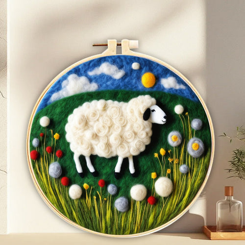 Naaldvilt pakket Schaap met Paardenbloemen