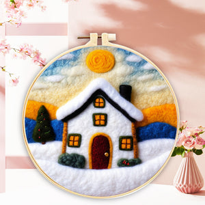 Naaldvilt pakket Wit Winterhuis
