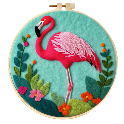 Naaldvilt pakket Roze Flamingo