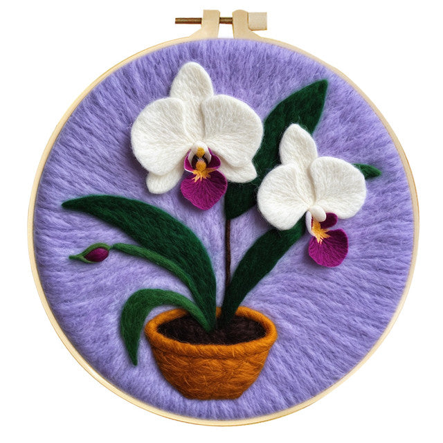Naaldvilt pakket Witte Orchideeën