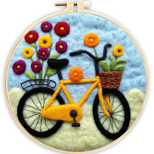 Naaldvilt pakket Gele Fiets