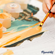 Afbeelding in Gallery-weergave laden, Mini Schilderen op Nummer met Frame - Reisposter Lissabon